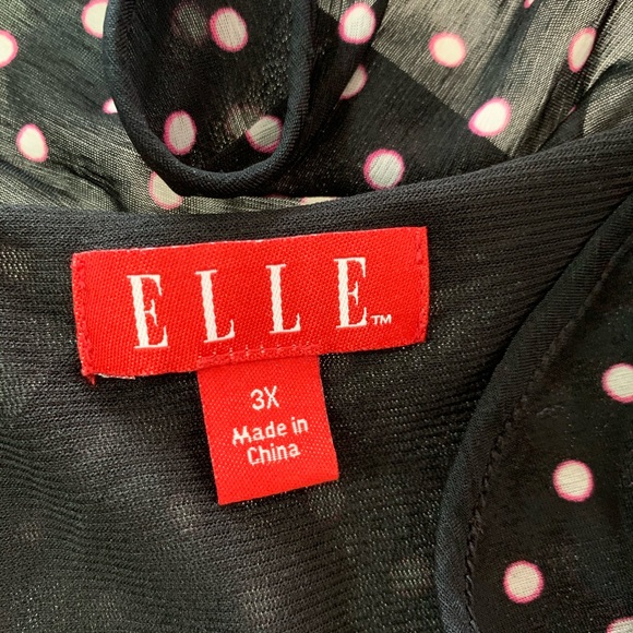 Elle Polka Dot Blouse Size 3X - Picture 4 of 4